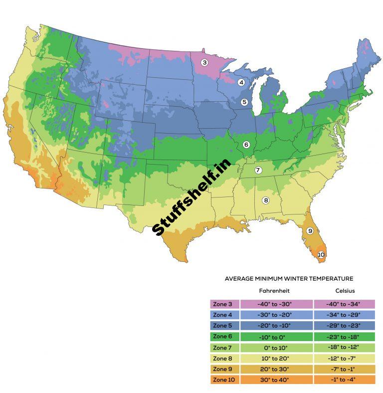 USDA Plant Hardiness Zone Map