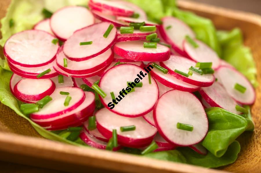 Radish Root and Leafy Green Salad