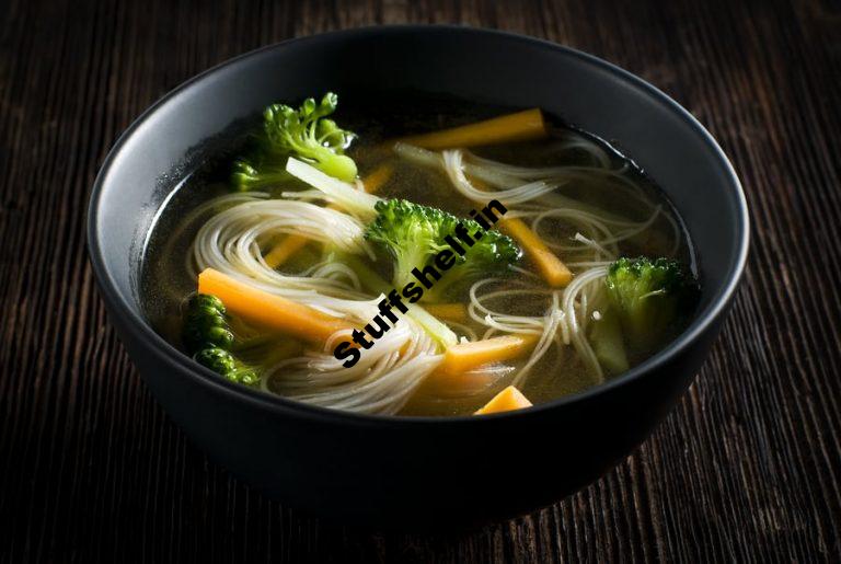 Vegetable and Rice Noodle Soup