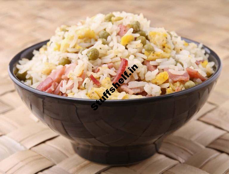 Steamed Fried Rice with Ham and Eggs