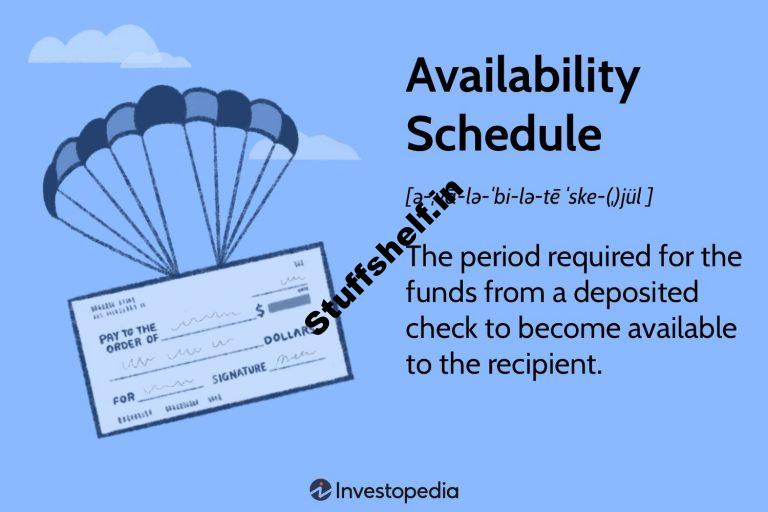 Availability Schedule