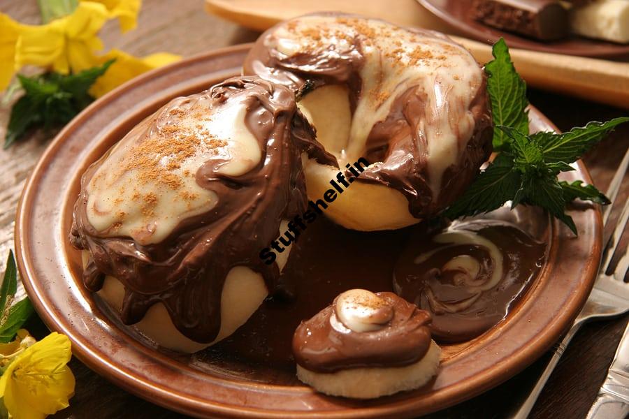 Poached Pears in Chocolate Sauce