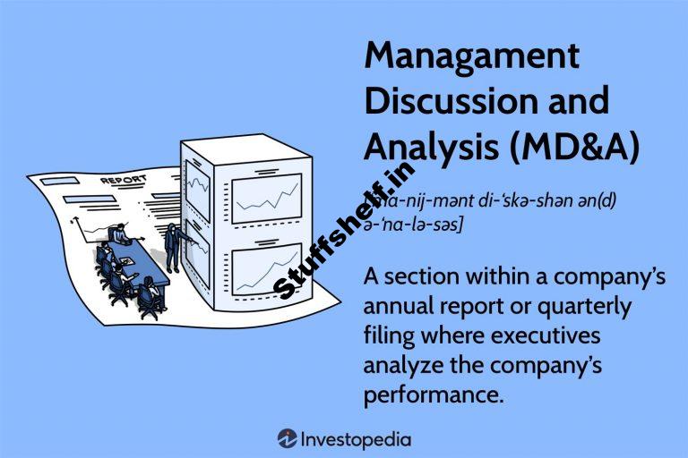 Management Discussion and Analysis MDA Definition and Example