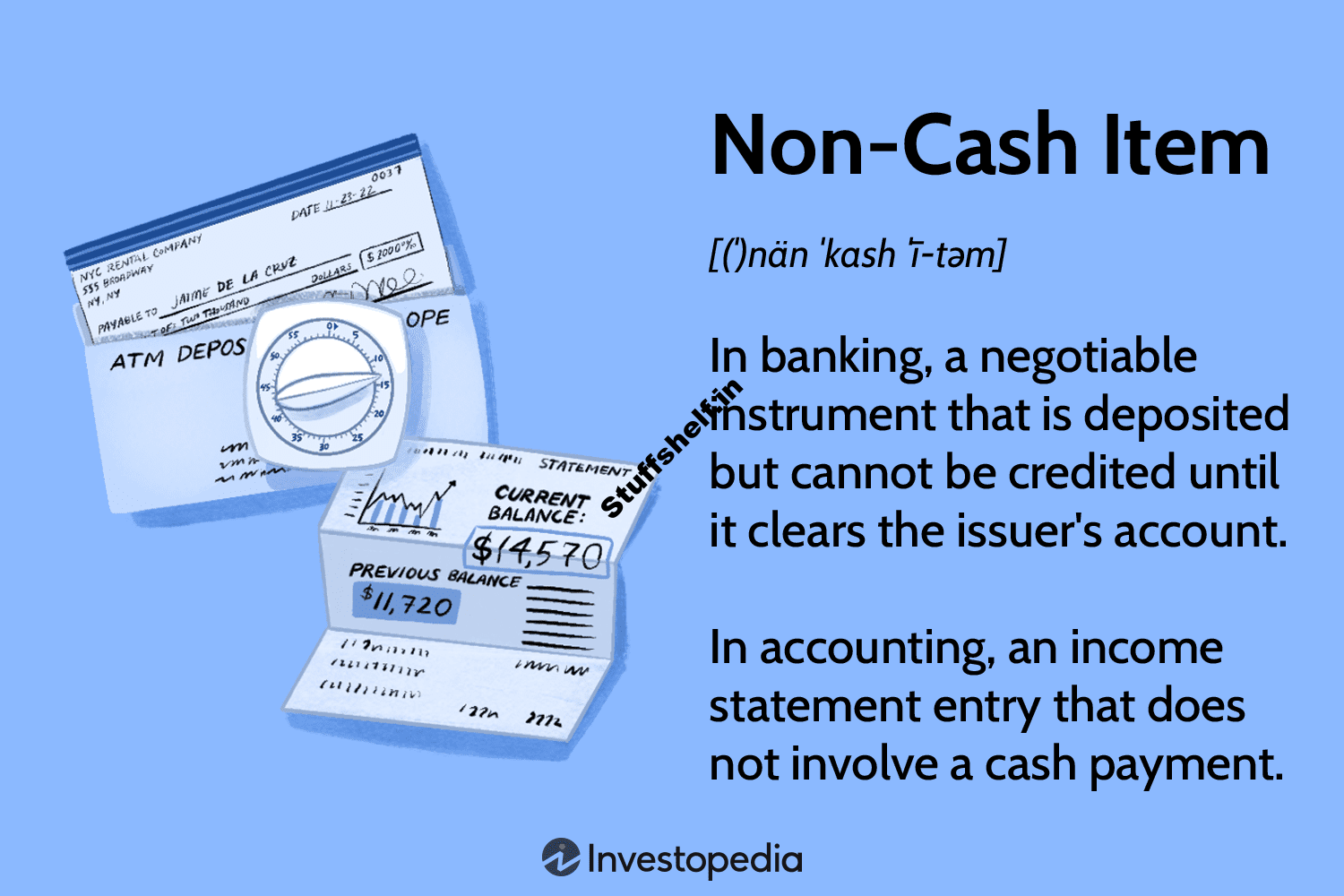 Non Cash Item Definition in Banking and Accounting