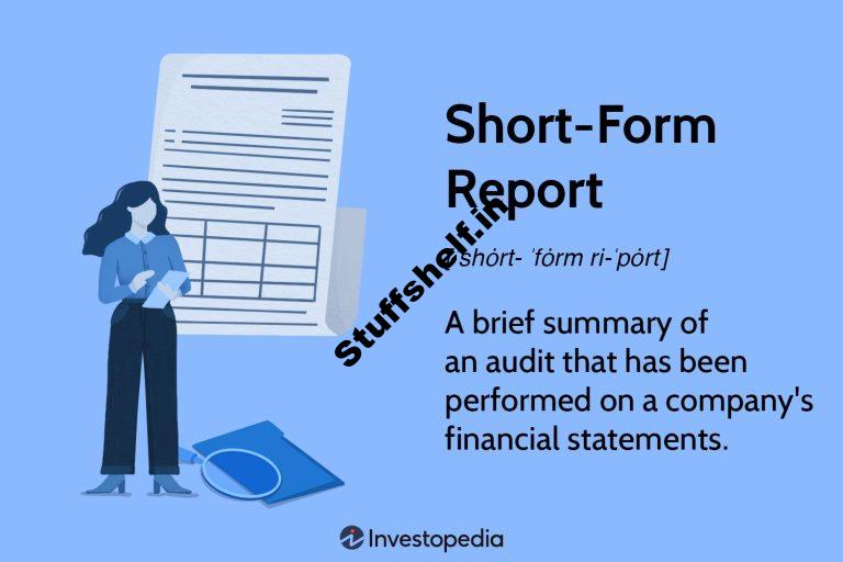 Short Form Report Definition